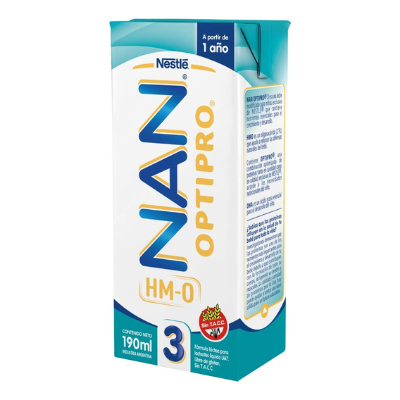 Leche Infantil Liquida Nestle Nan Optipro 3 190ml X24un