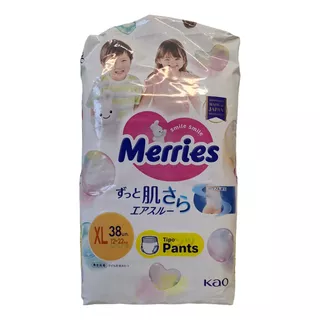 Pañal Merries Pants Xl 38 Pcs Super Jumbo 12-22 Kg