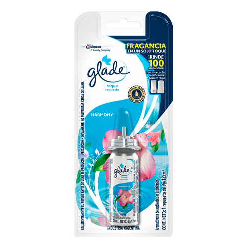 Repuesto aromatizante Glade Toque harmony 9 g