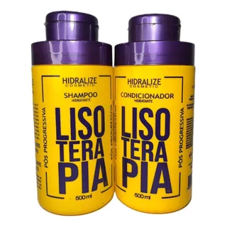 Kit Shampoo Condicionador Lisoterapia Hidratante Pós Quimica