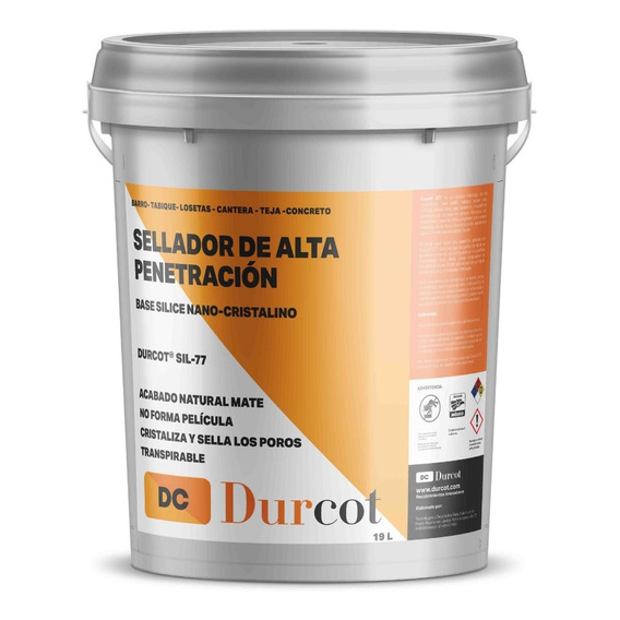 Durcot S77 - Sellador Acabado Natural, Cantera, Tabique, 19l