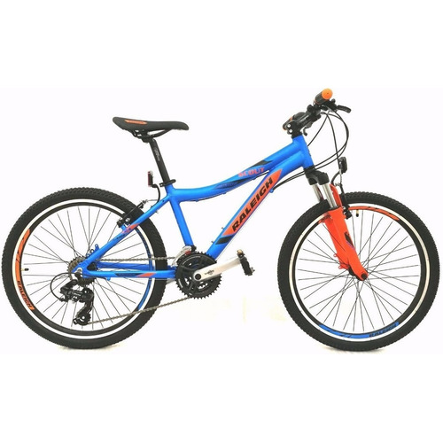 Mountain bike infantil Raleigh MTB Scout  2023 R24 21v frenos v-brakes cambios Shimano color azul/naranja  