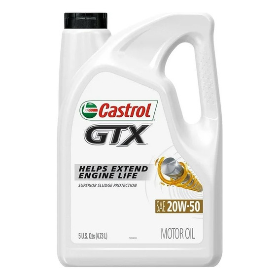 Aceite Para Motor Castrol Gtx Sae 20w50 De 4.73 Litros