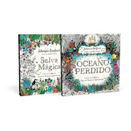 Oceano Perdido + Selva Mágica Kit 2 Livros Para Colorir