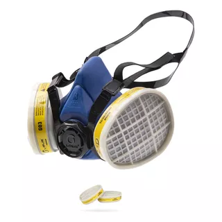 Kit Respirador De Gas 9200 Libus Fumigar Con Cartuchos Y Fil
