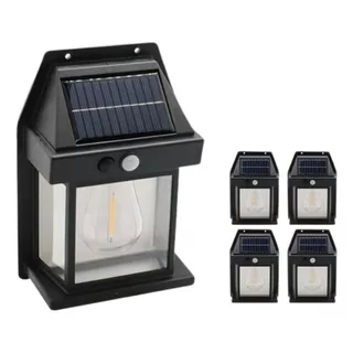 Lampara X2 Farol Solar Retro Para Exterior De Led Con Sensor