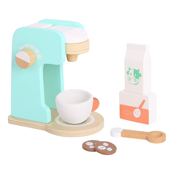 Cafetera De Madera Con Accesorios Set Cafe Tooky Toy