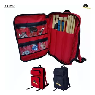 Bag Para Baquetas Tipo Mochila - D'groove (modelo Slim) Cor Vermelho