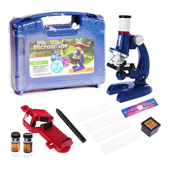 Kit De Microscopio Maletin Accesorios Luz Led C2173