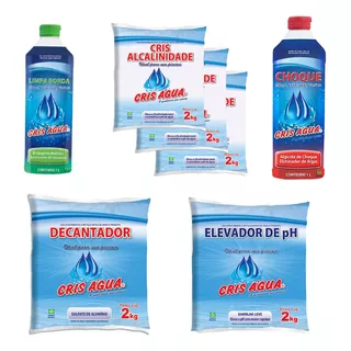 Kit Piscina Cris Agua Com 7 Produtos Solicitados No Total