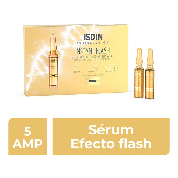 Ampolla Instant Flash Isdin Isdinceutics día/noche para todo tipo de piel de 2mL- pack x 5 unidades