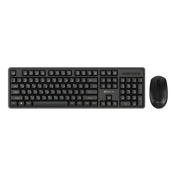 Combo Teclado + Mouse Inalambrico Kit Xtrike Me Computador Color del teclado Negro