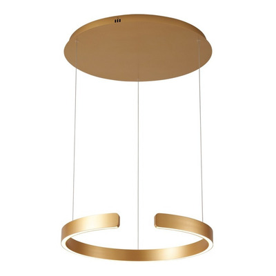 Colgante Led Toluca Simple Dorado 50w Aluminio Moderno