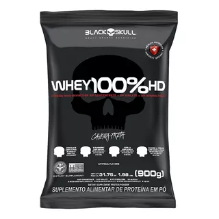 Whey Protein 100% Hd - Wpc Wpi Wph Pouch 900g - Black Skull Sabor Baunilha