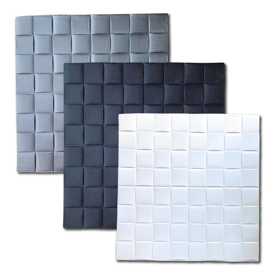 Pack X 10 Placas De Revestimiento Adhesivo Tipo Mosaico 3d