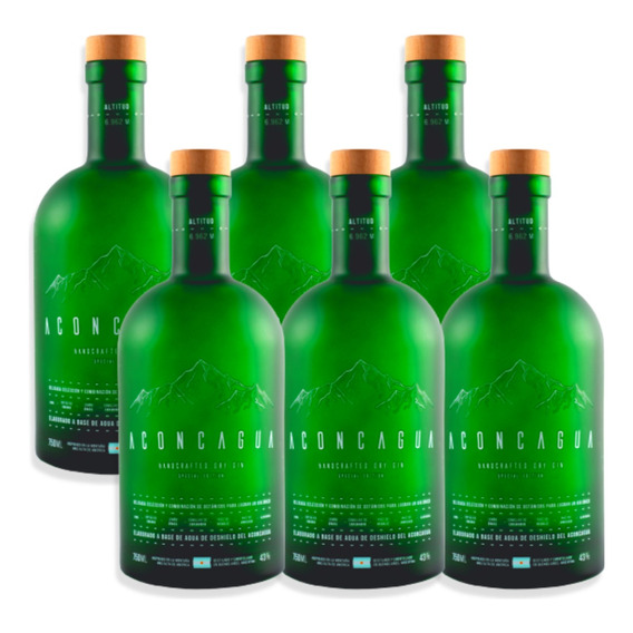 Gin Aconcagua Handcrafted Verde Edición Especial 750ml X6u