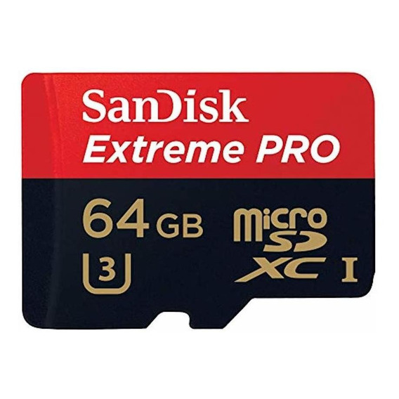 Tarjeta de memoria SanDisk SDSQXCG-064G-GN6MA  Extreme Pro con adaptador SD 64GB