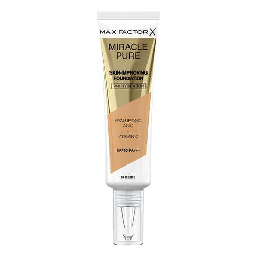 Base de maquillaje Max Factor Miracle Pure Miracle Cure Foundation SPF30 tono 55 beige