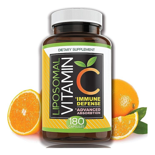 Vitamina C Liposomal 650 Mg Apoyo Inmunológico 180 Capsulas Sabor Sin Sabor
