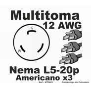 Multitoma Nema L5-20p A 3 Salidas Ref: Mtm02 Computoys Sas