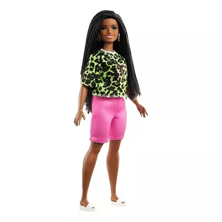Barbie Fashionistas 144 Negra Cabelo Trançado Curvilínea