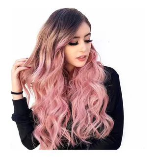  Peluca Balayage Cosplay Degradee Kanekalon 60cm Uso Diario