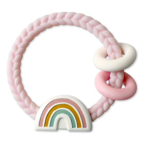 Mordillo De Silicona Con Sonajero Ritzy Rattle Arcoiris