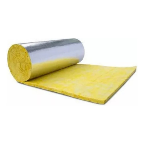 Lana De Vidrio Aluminizada Aislante Térmico 1,2 X 15m