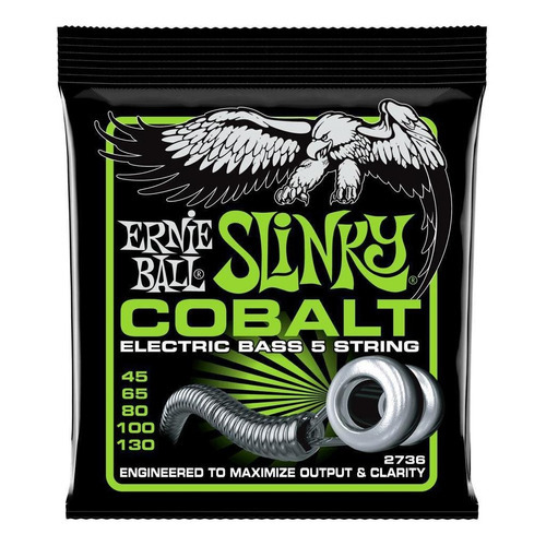 Cuerda para bajo Ernie Ball 045-130 Slinky Cobalt de 5 cuerdas