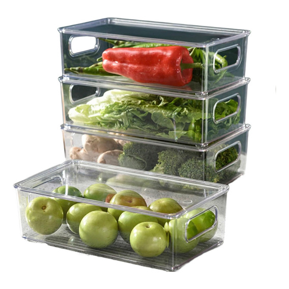 Organizador Para Refrigerador Set 3 Pcs Con Tapa