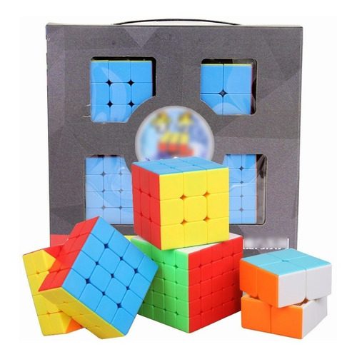 Pack 4 Cubos Tipo 2x2, 3x3, 4x4, 5x5 Color de la estructura Fondo de color