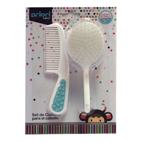 Set De Peine Y Cepillo Suave Priori Cuidados Bebe