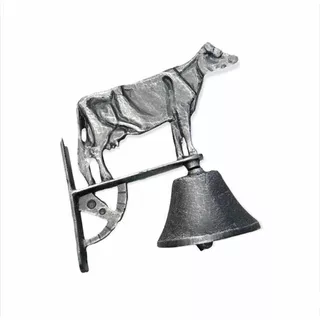 Campana Modelo Vaca Fundición En Aluminio Alpha Deco