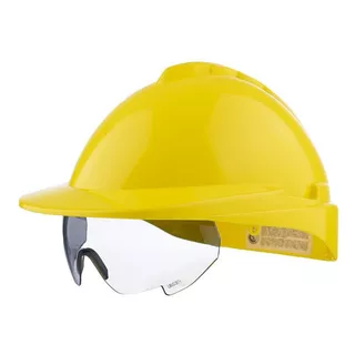 Casco Milenium Class S/v Amarillo Matraca Con Visor Gris