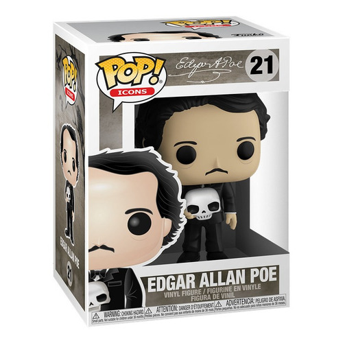 Funko Pop! Icons 21 Edgar Allan Poe Con Calavera Original