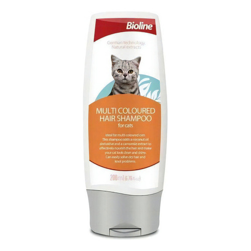 Shampoo Bioline Pelos Multi Colores Gato 200 Ml / Catdogshop
