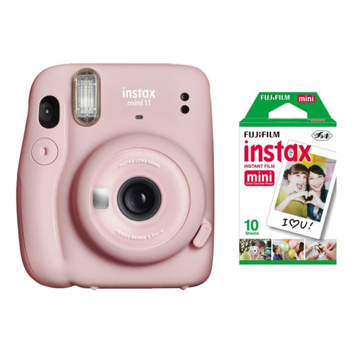 Kit de cámara instantánea Fujifilm Instax Mini, paquete de 10 películas rosas