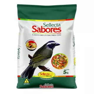Racao Sellecta Sabores 5kg Trinca Ferro Sabia Passaro Preto