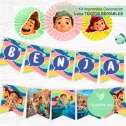 Kit Imprimible Decoración Candybar Luca Disney Texto Editabl