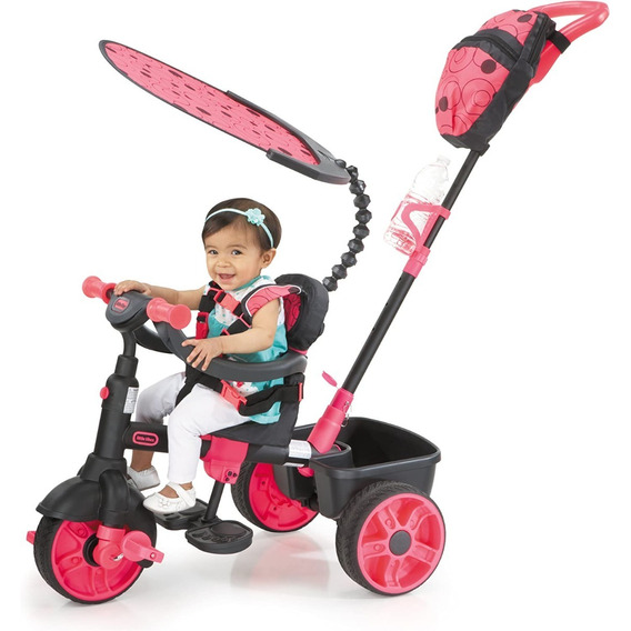 Little Tikes Triciclo Con Manija 4 En 1 De Lujo Rosa Neón