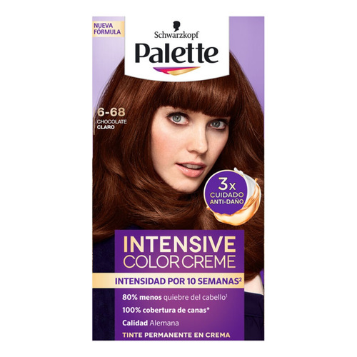 Tinte para cabello Palette Color Creme Chocolate Claro 6-68