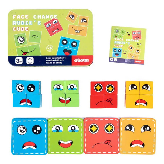 Juego Cubo Rubik Puzzle Face Changing Cambio Emociones Emoji