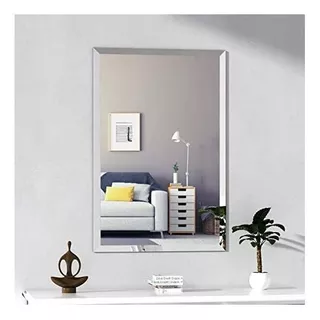 Espelho Banheiro Lapidado Com Bisotê 50x60cm Com Pendurador Cor Da Moldura Sem Moldura