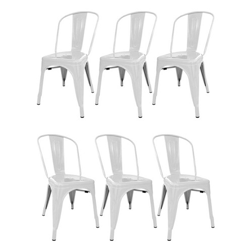 Sillas Tolix X6 C - Desillas Estructura de la silla Tono Blanco