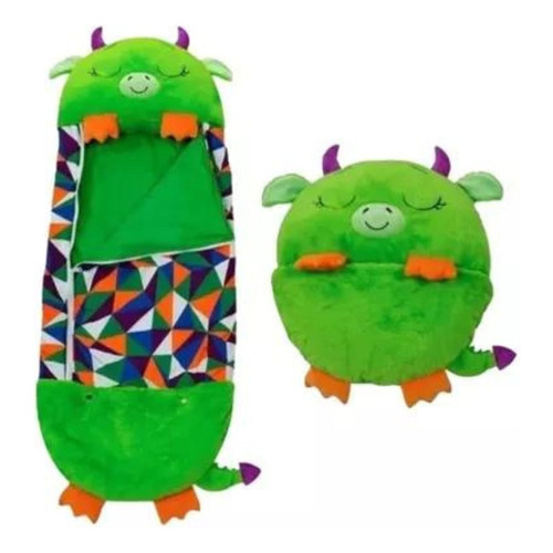 Saco De Dormir Para Niños Almohada Peluche Invierno Color Dinosaurio