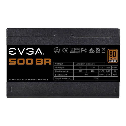 Evga BR Series 500 BR 500 W - Negro - 100V/240V