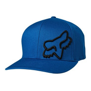 Gorra Flex 45 Flexfit Azul Con Logo Negro Moto Atv Fox 