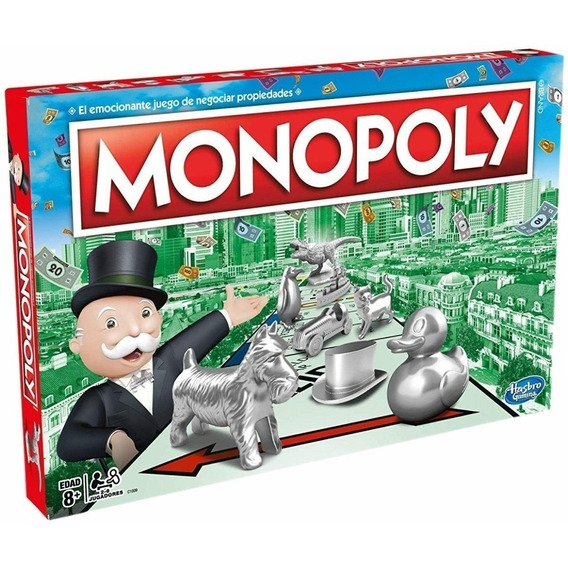 Monopoly Juego De Mesa Clásico Piezas Metálicas Hasbro