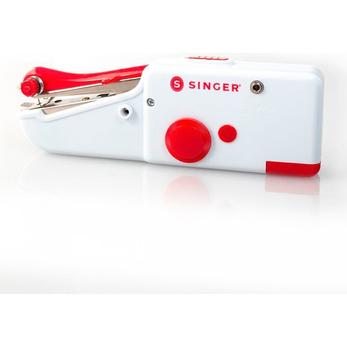 Máquina de coser Singer Máquina manual de costura básica portable blanca y roja