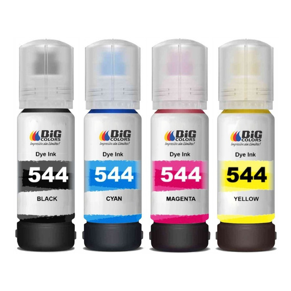 Tinta Bigcolors 544 Compatible Con Epson L3110, L3150, L3210